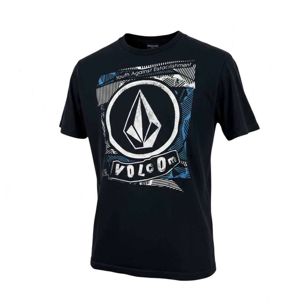 VTG Volcom YOUTH AGAINST ESTABLISHMENT 2-sided T-Shirt Men Graphic T-Shirt Large